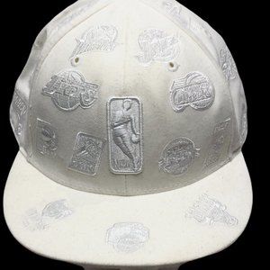 NBA All Teams Logos Embroidered Fitted Hat Size 8